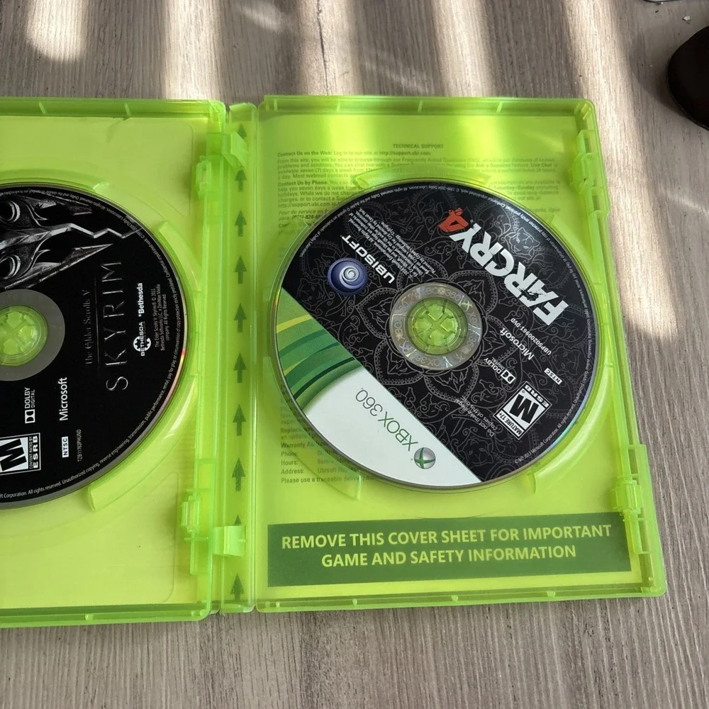 X - BOX 360 LOT FARCRY4 , Skyrim - GAME LOT, Tested- Works!